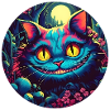 Grinsekatze Alice im Wunderland Zauberwald