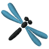 Libellule brodée