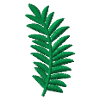 Embroidered palm leaf
