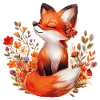 Fuchs mit Blumen