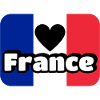 French flag blue white red