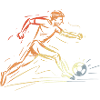 Soccer Player Drawing Retro