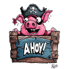 Funny Pig Pirate, Ahoy!