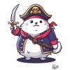 Fluffy Pet Pirate Cat