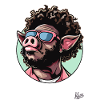 Funky Cool Afro-Haar: Disco-Schwein