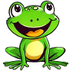 Cute frog in comic style