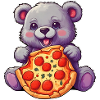 Teddy aime la pizza