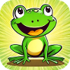 Cute frog in comic style