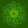 Abstract green flower