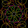Cercles sur fond noir