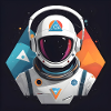 Astronaute Futuriste dans l'Espace Cosmique