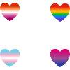LGBTQ hearts