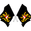 Two flags Flemish Brabant Belgium