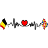 Cardio heart with Flag Belgium, Antwerp