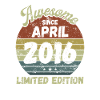Awesome since April 2016 - Birthday