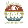 Awesome since July 2016 - Birthday