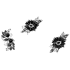 Nummer 102 Sort Blomster - 102. Blomster Fødselsdag