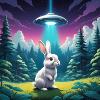 Hase mit UFO