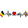 Cardio heart flag Belgium, West Flanders