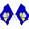 Deux drapeaux Région de Bruxelles-Capitale Belgique