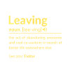 leaving definition