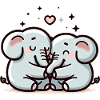Two Elephants In Love