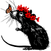 Butterfly Kisses: Rat with Butterfly