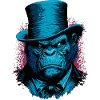 Gorilla mit Hut