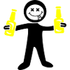 Beer stick figure