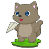 Cat Paper Airplane