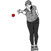 Right-handed petanque player