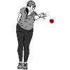 Petanque player Left-handed