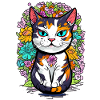 Floral cat