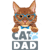 Funny ginger cat dad