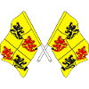 Two flags Hainaut Belgium