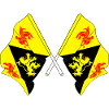 Two flags Walloon Brabant Belgium