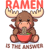 Moose Eating Ramen Noodles Food