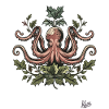 Plants Leaves and Octopus