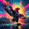 Neon golden eagle