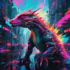 Neon Komodo Dragon