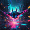 Neon Manta Rays