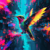 Neon Hummingbird