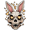 squelette lapin livre halloween