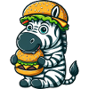 Hamburger zébré fantaisiste Cheeseburger