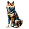 Polygon Art Japanese Shiba Inu