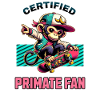Certified primate fan skatender affe