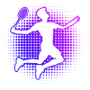 Squash Badmintonspieler Herren Federball Damen