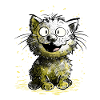 Cat laughs