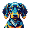 Alpine Dachsbracke Hunderasse Karikatur Kawaii