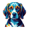 Beagle Hunderasse Bunte Karikatur Kawaii